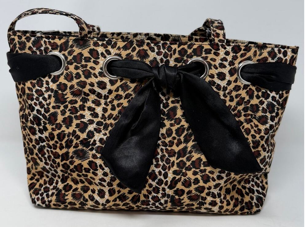 Women's Animal‎ Print Handbag Three Sections Side Zipper Two Side Pockets